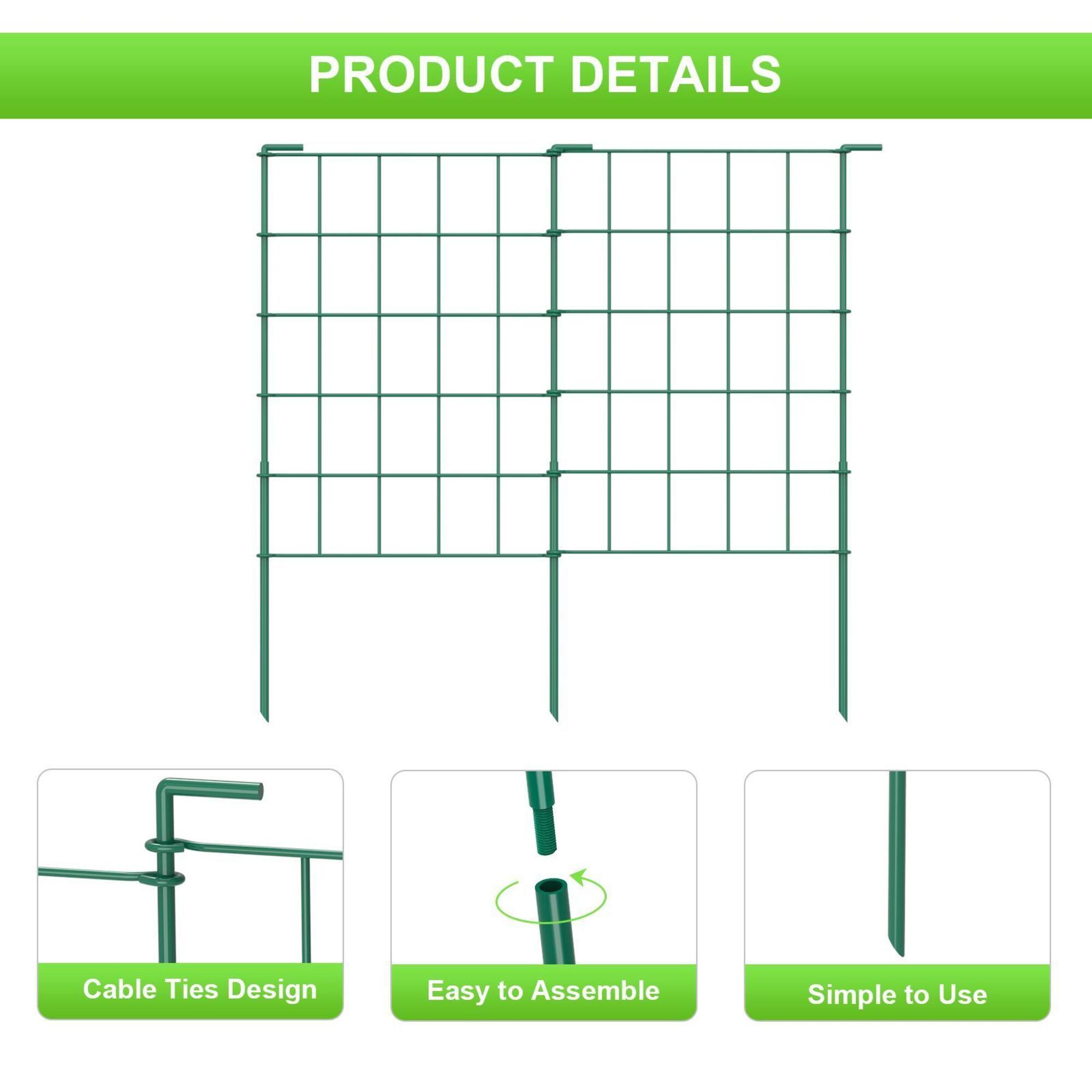 NEX™ Green Rustproof Metal Folding Fence, 35ct.